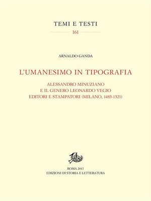 cover image of L'umanesimo in tipografia